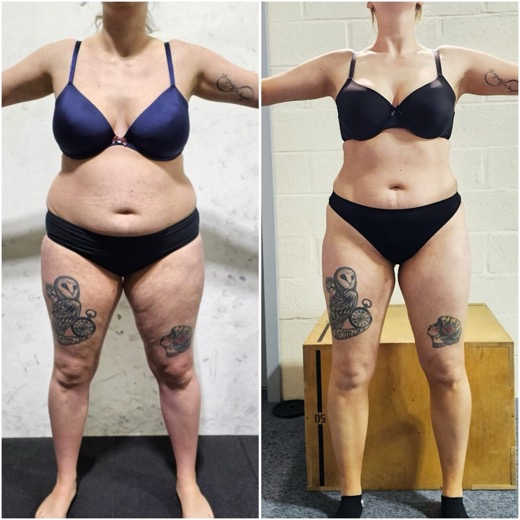 Before and after, client 6